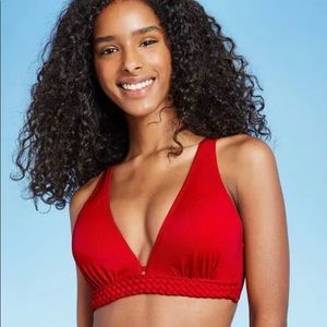 Shade & Shore Pushup Braid Trim Detail Bikini Top